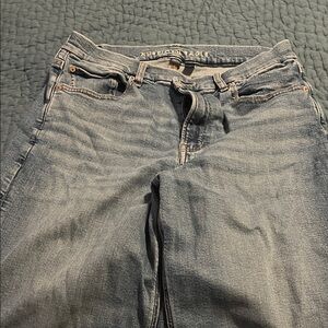 American Eagle Outfitters Women's Blue Straight Leg Jeans